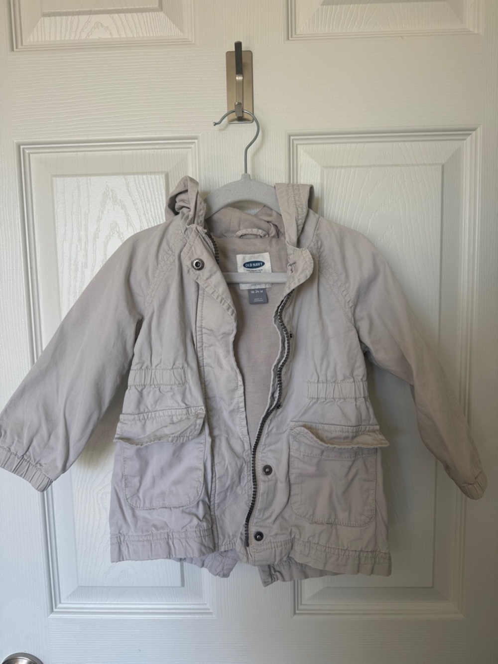 Old Navy Toddler Light khaki Hooded Thin Coat